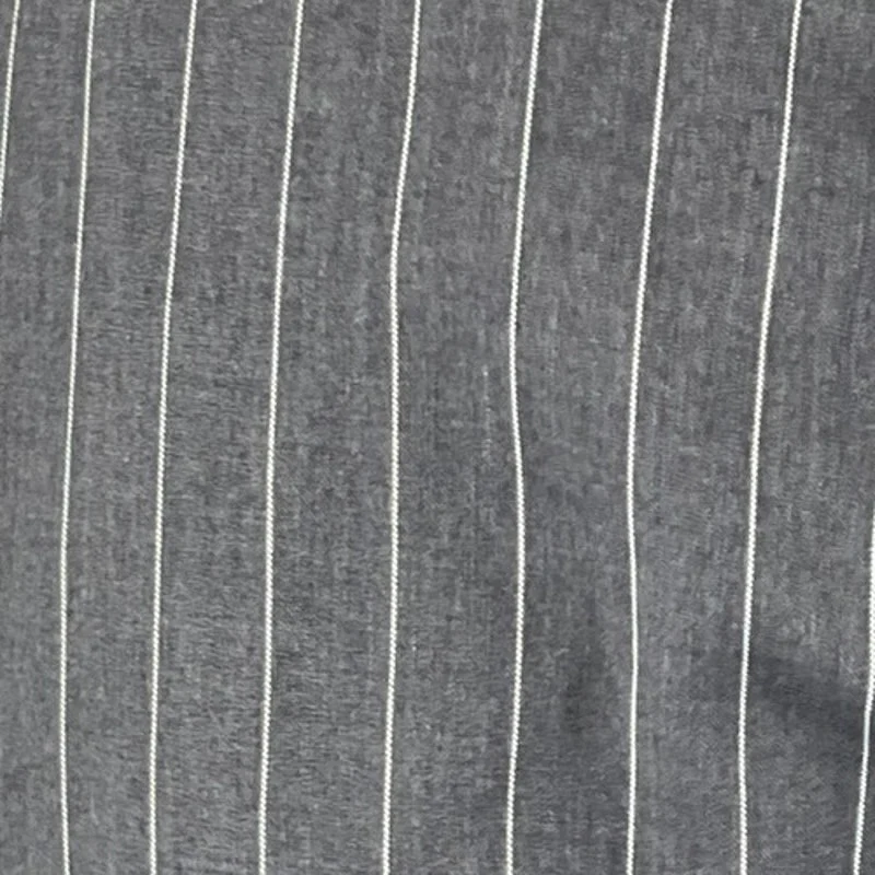 Isalis Women's Gray Striped High Rise Straight Relaxed Trousers Pants Size S - Image 2