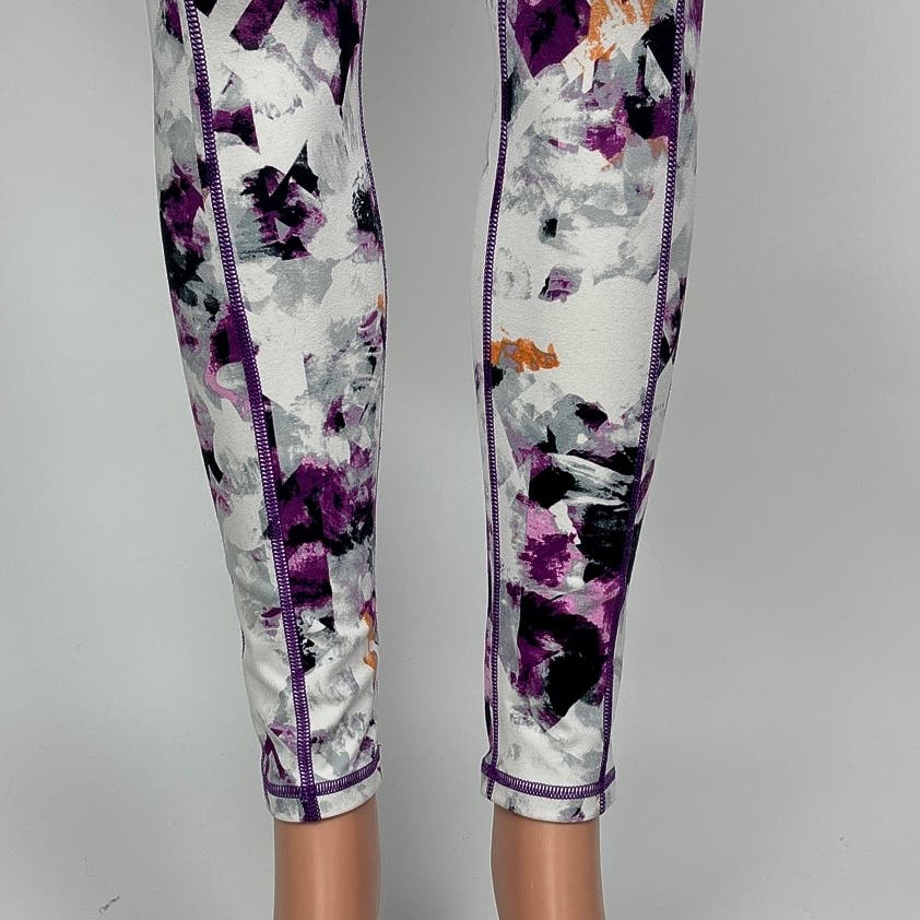 IUGA Pockets Printed Crystal Purple Abstract Print Pocket Yoga Leggings Size S - Image 5