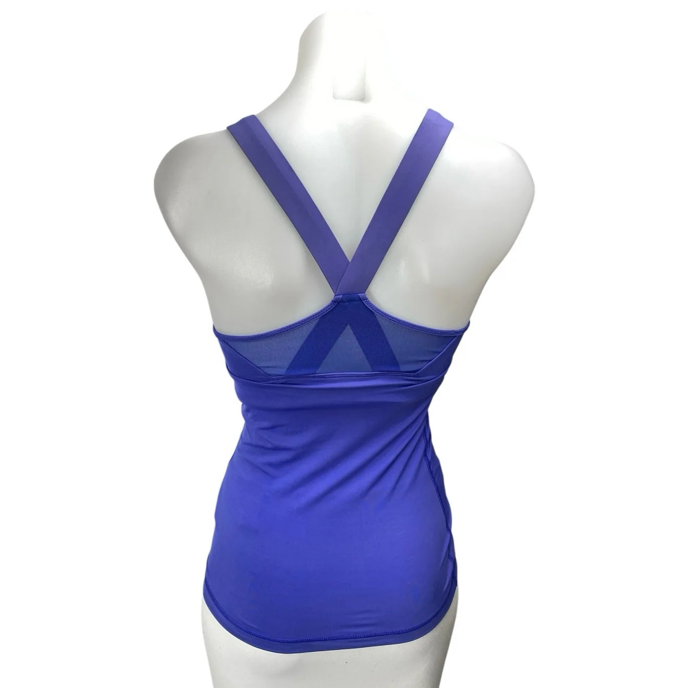 Ivy Park Blue Sleeveless Cross Back Yoga Workout Athletic Tank Top Size XS - Image 2