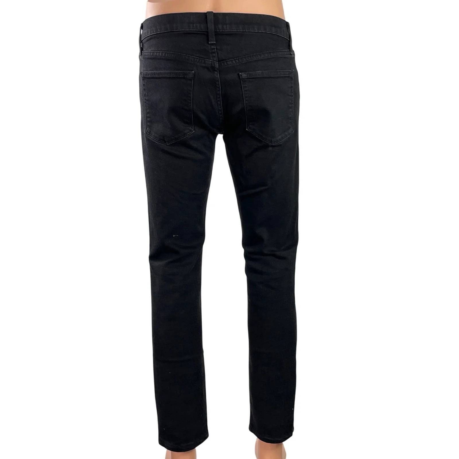 J Brand Indigo Will Bleed Black Mid Rise Skinny Leg Denim Jeans Pants Size 32 - Image 3