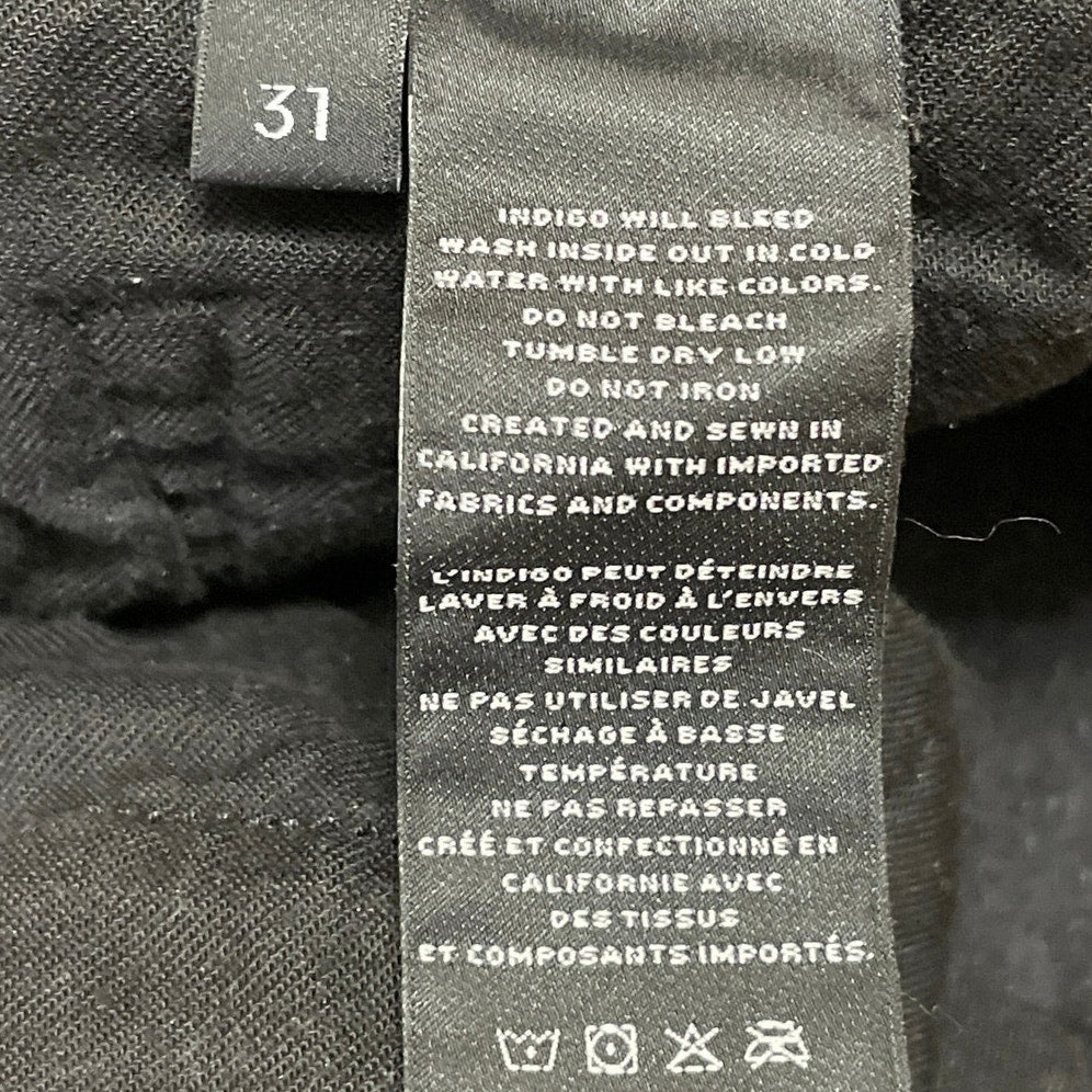 J Brand Indigo Will Bleed Black Mid Rise Skinny Leg Denim Jeans Pants Size 32 - Image 4