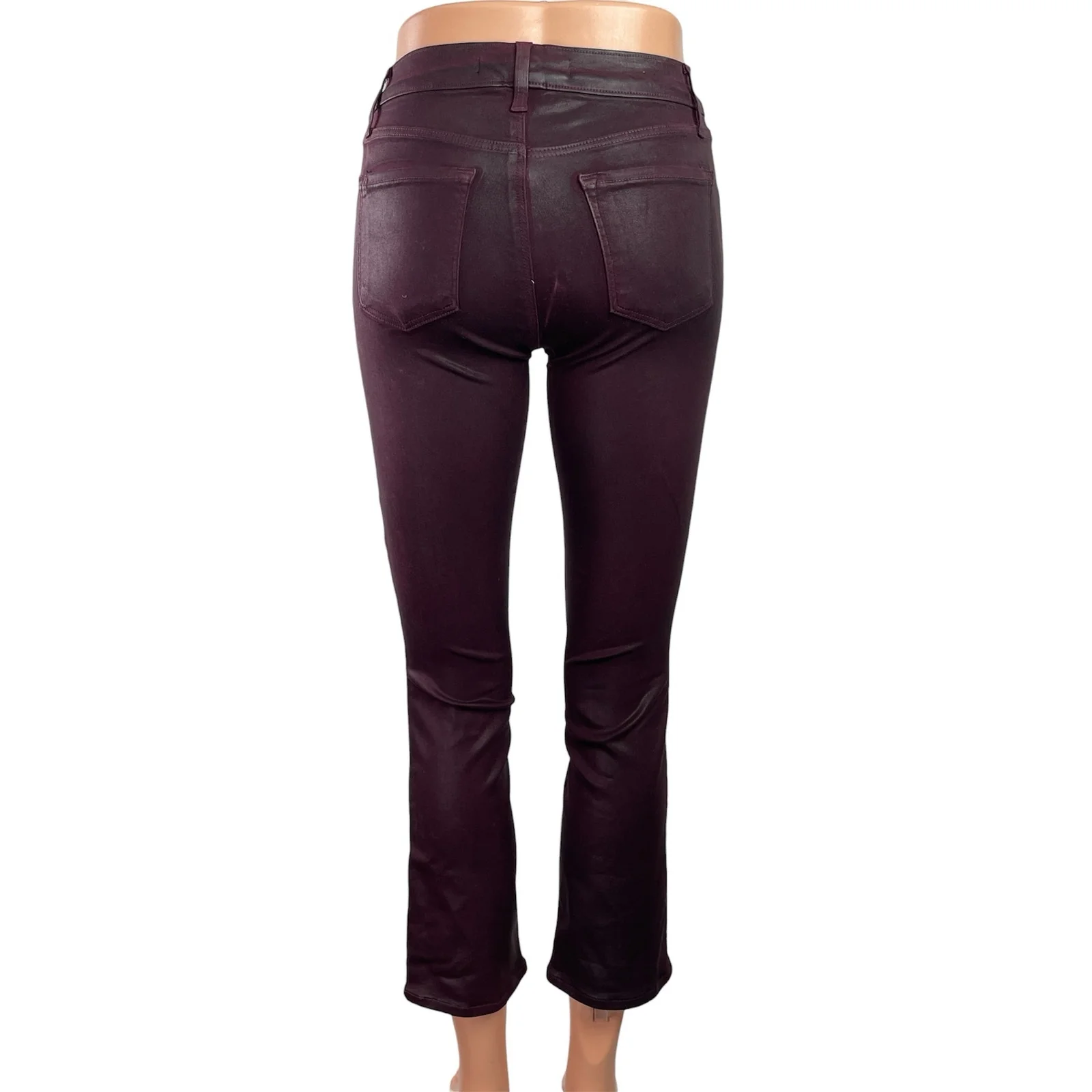 J Brand Maria Purple Faux Leather Metallic Skinny Leg Jeans Trousers Pants Sz S - Image 3