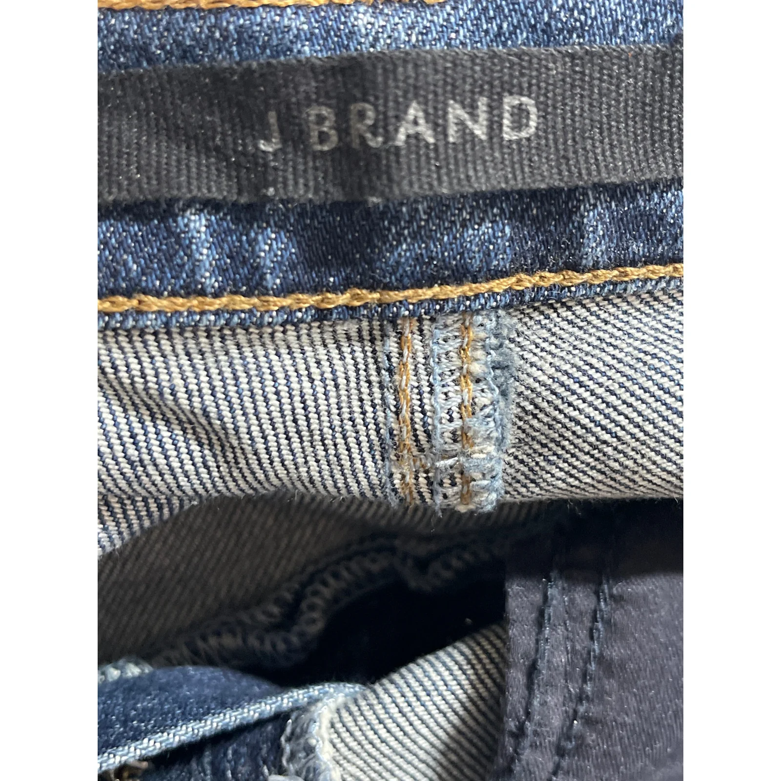 J. Brand Women's Blue Raw Frayed Hem High Rise Straight Denim Jeans Pants Sz 27 - Image 7