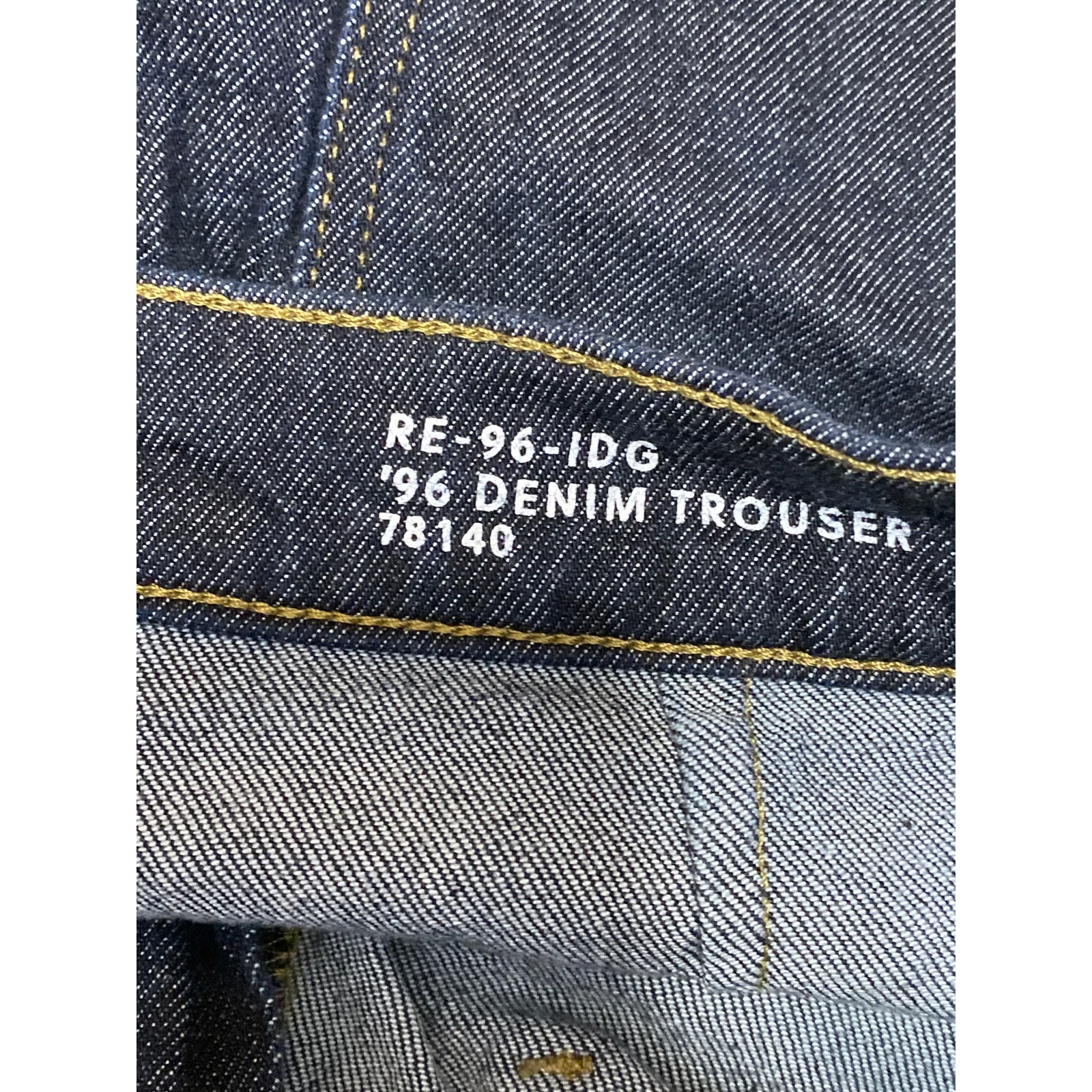J.Crew 1996 Denim Trousers Blue Dark Wash High Rise Flare Wide Leg Jeans Size 30 - Image 5