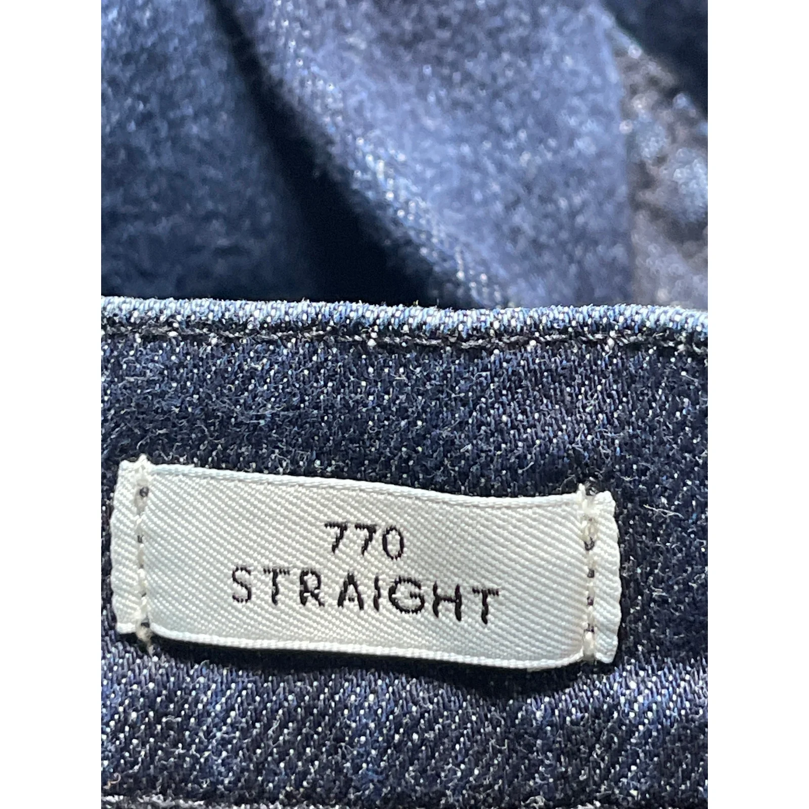 J.Crew 770 Mens Blue Dark Wash High Waist Straight Skinny Denim Jeans W32 L30 - Image 4