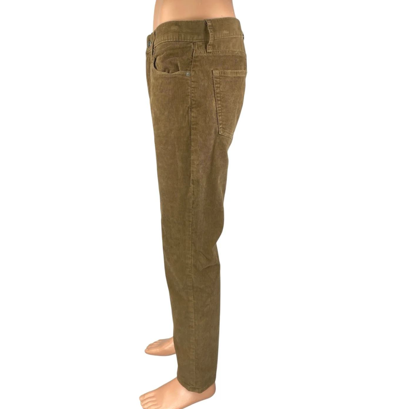 J.Crew 770 Men's Tan Corduroy Straight Fit Trousers Chino Khaki Pants Size 33x30 - Image 2