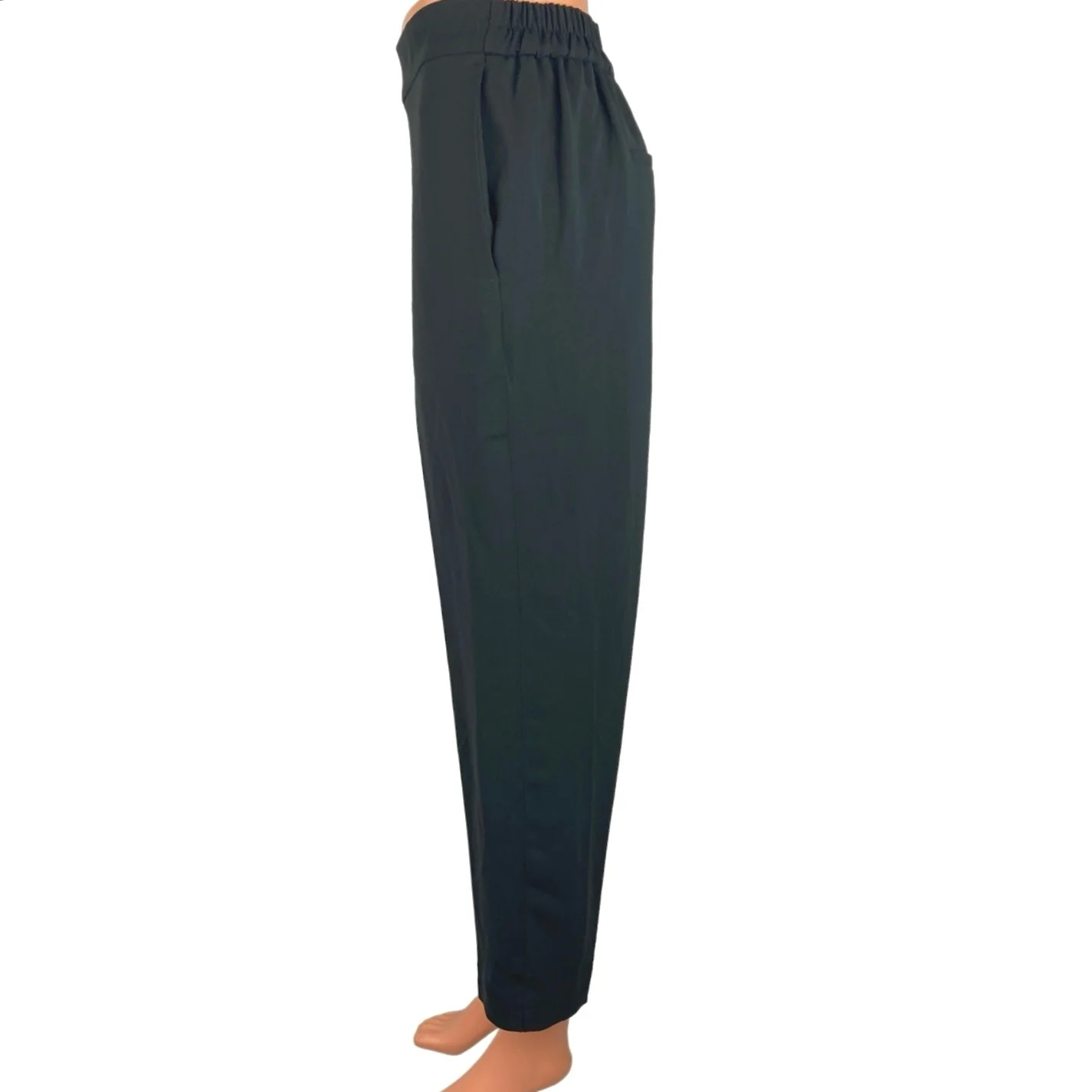 J.Crew Black Pull On High Waisted Elastic Stretch Jamie Straight Leg Pant Size 8 - Image 2