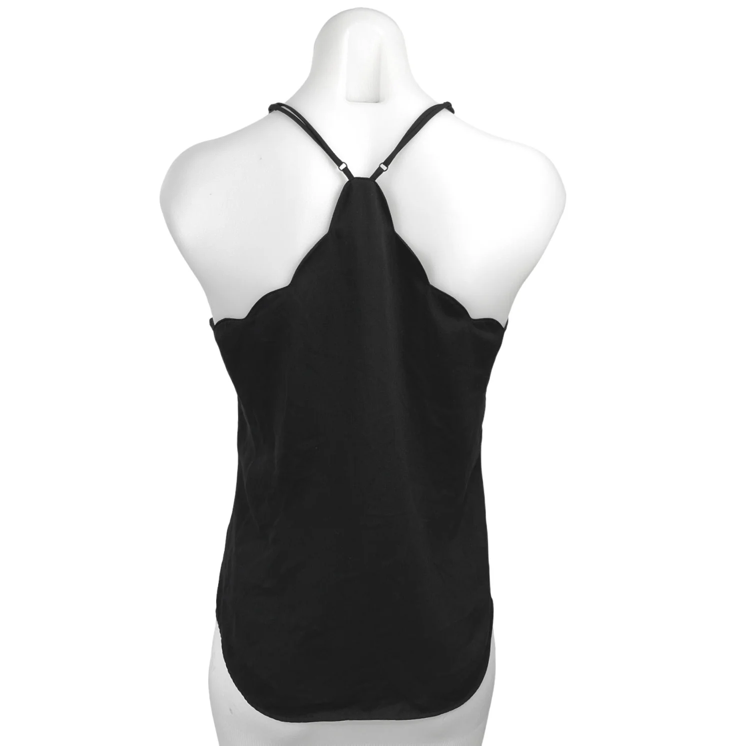 J.Crew Black Sleeveless Pullover Scalloped Racerback Camisole Tank Top Size 4 - Image 2