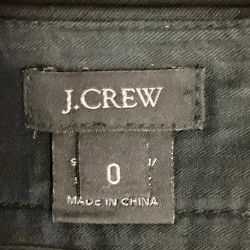 J.Crew Black Twill Straight Pencil Career Office Business Knee Length Skirt 0 - Image 4
