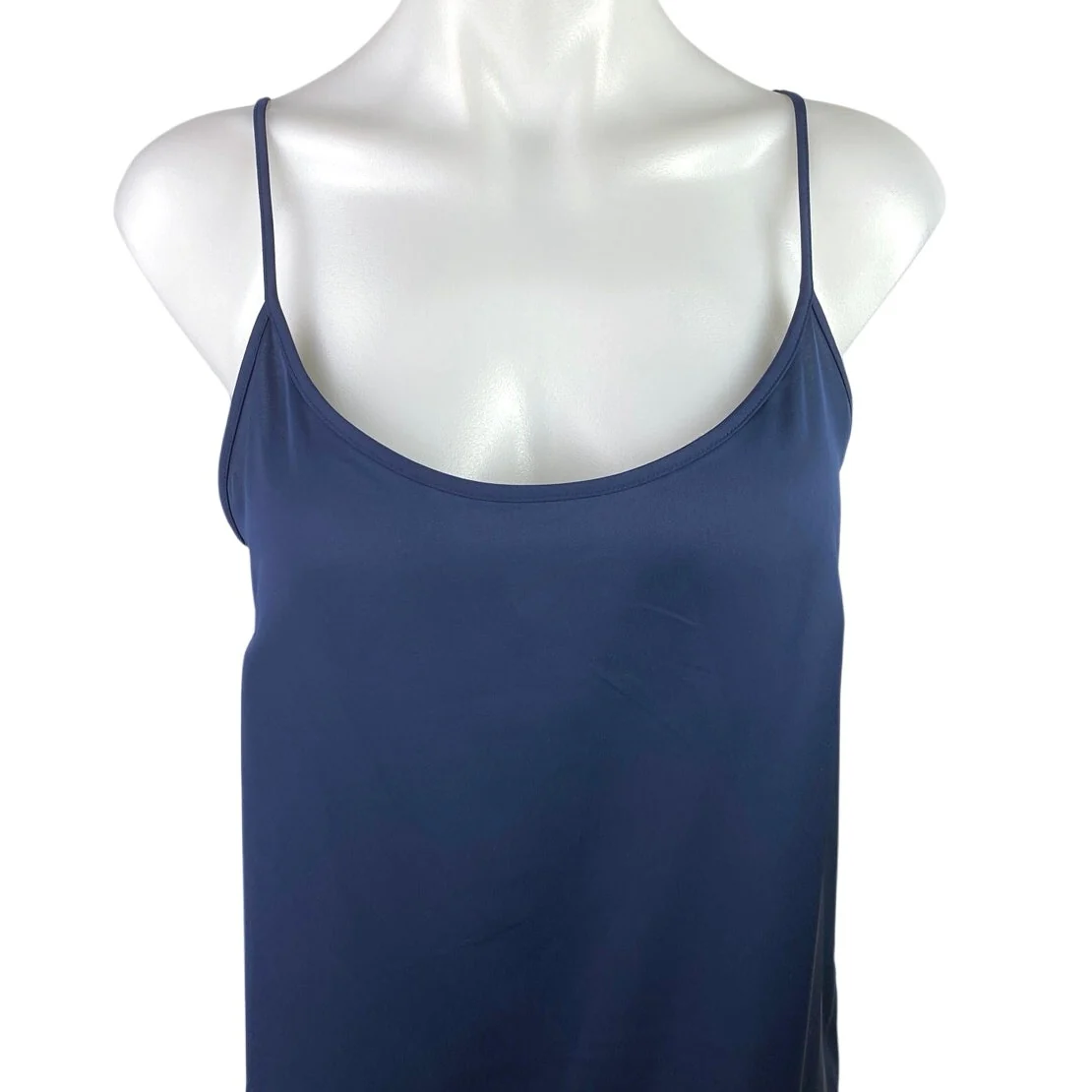 J.Crew Blue Silky Satin Sleeveless Cami Camisole Midi Maxi Slip Tank Dress Sz S - Image 3