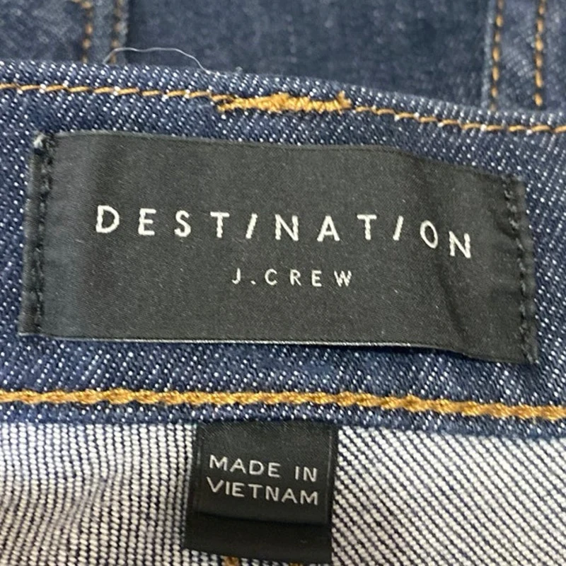 J.Crew Destination Men's Blue High Waist Straight Leg Slim Denim Jeans Pants 33 - Image 4
