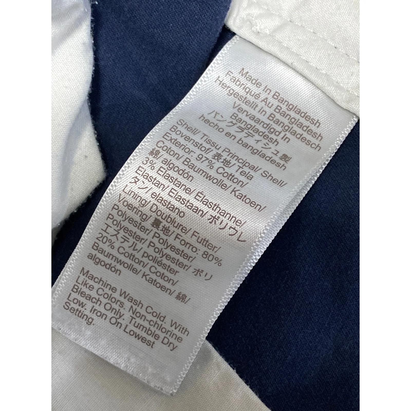 J. Crew Flex Blue Mid Rise Slim Fit Straight Leg Chino Khaki Trousers Pants 30 - Image 4