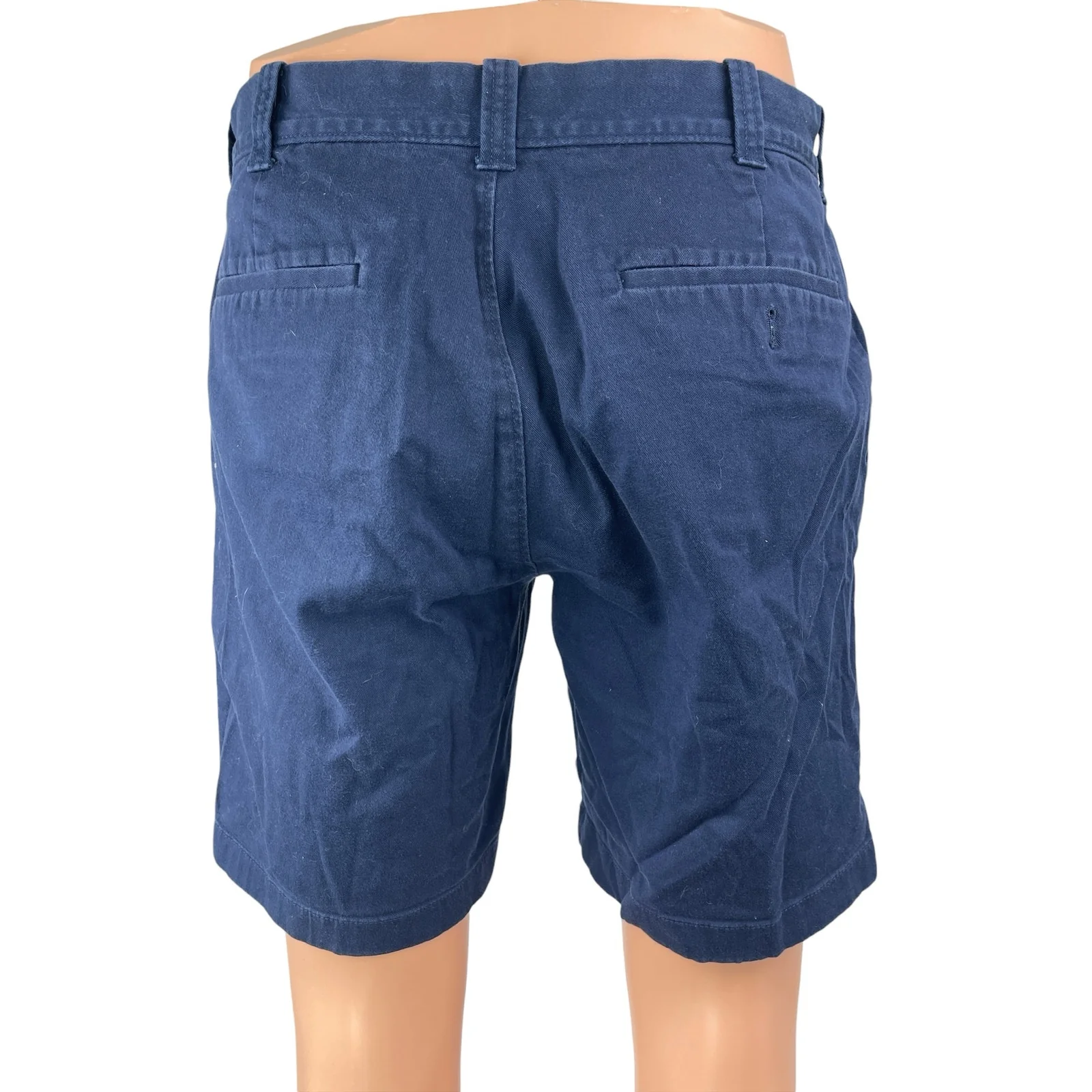 J.Crew Flex Men's Blue High Waist Slim Fit Straight Leg Chino Khaki Shorts Sz 32 - Image 2