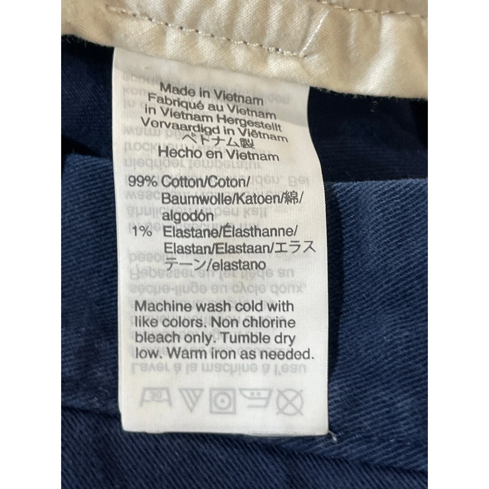 J.Crew Flex Men's Blue High Waist Slim Fit Straight Leg Chino Khaki Shorts Sz 32 - Image 4