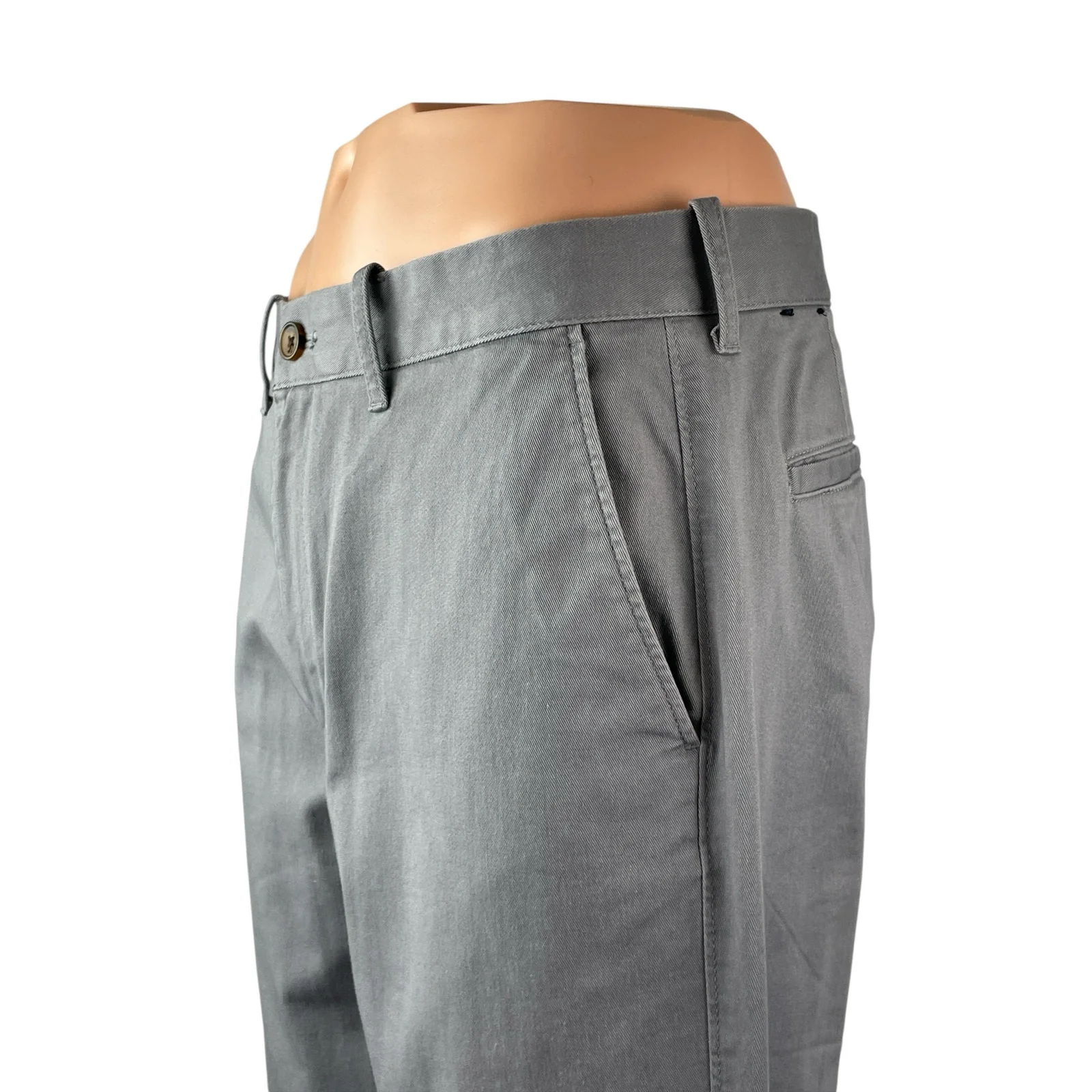 J.Crew Flex Men's Gray High Rise Athletic Slim Chino Denim Jeans Pants W32 L32 - Image 2