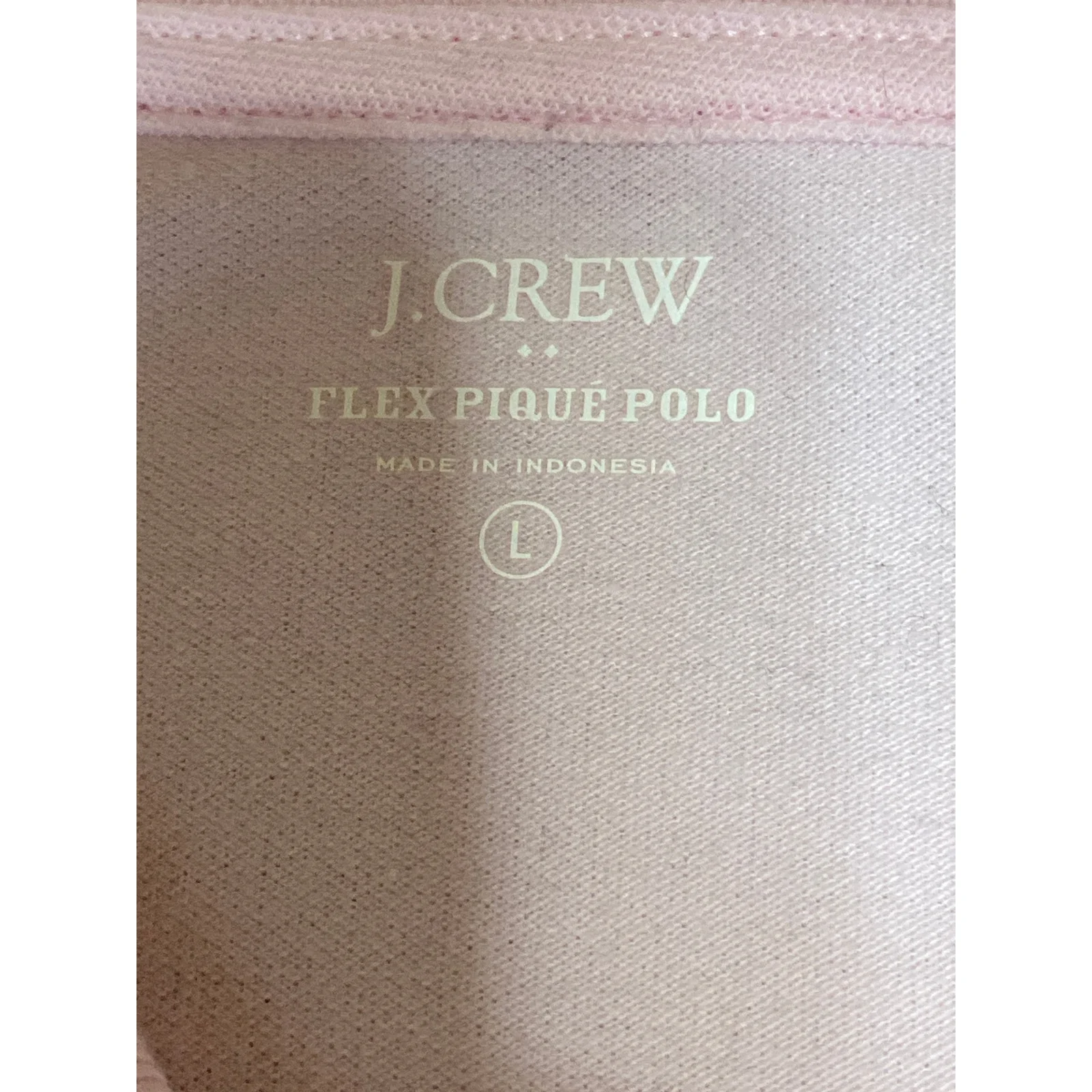 J.Crew Flex Pique Men's Pink Short Sleeve Golf Casual Polo Shirt Top Size L - Image 5