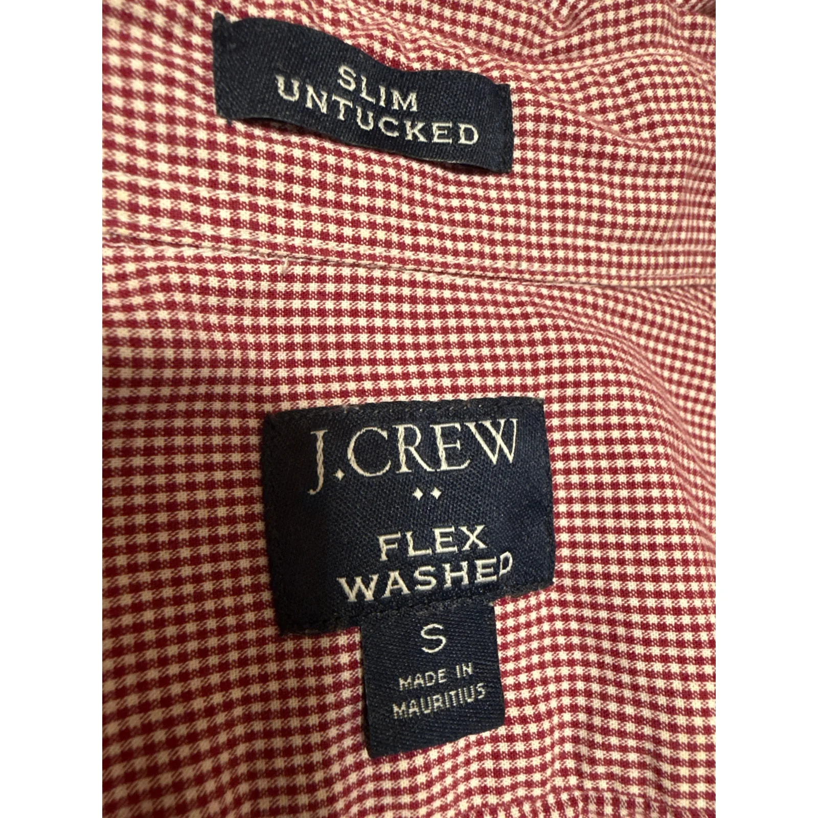 J.Crew Flex Washed Men's Pink Checkered Long Sleeve Button Down Slim Shirt Top S - Image 3