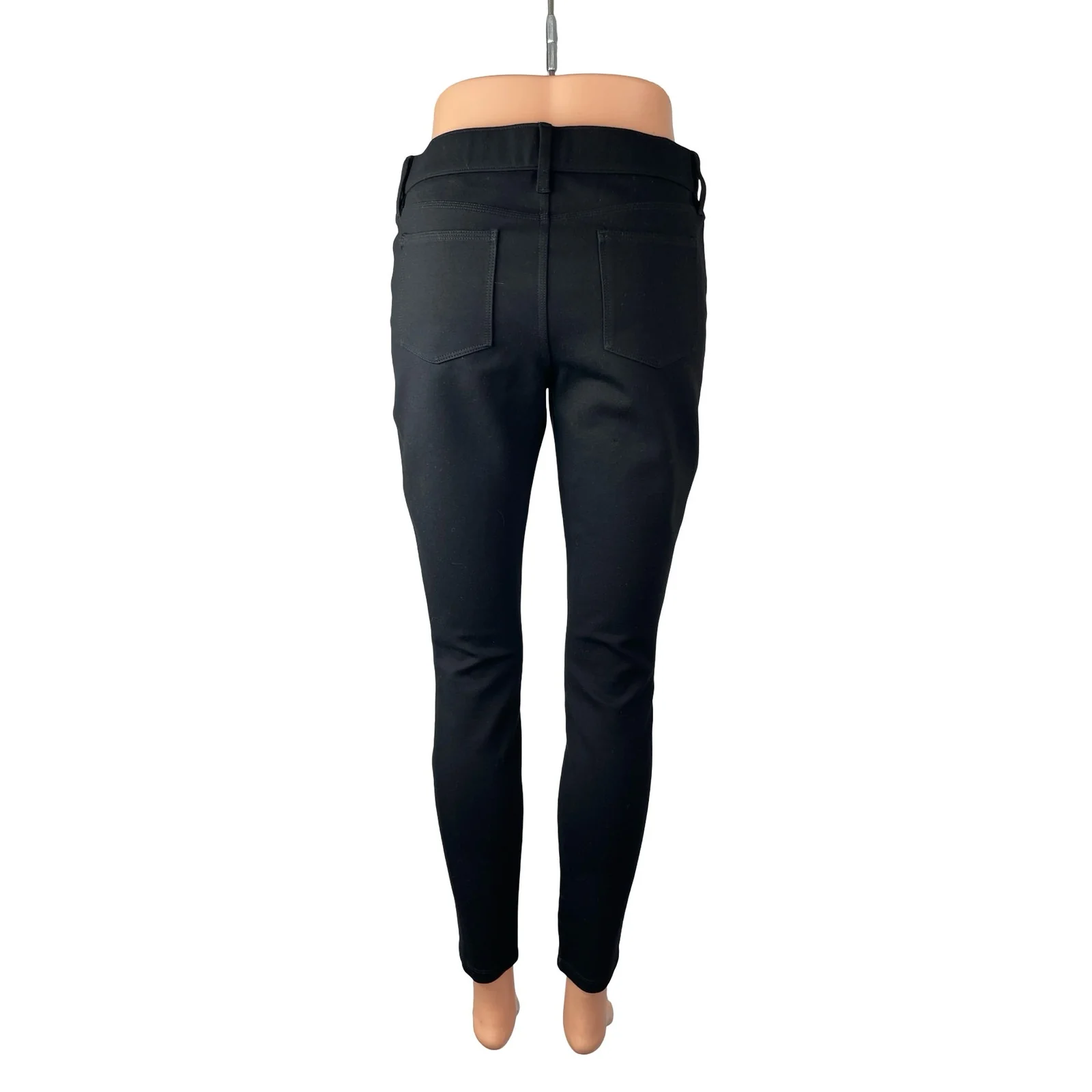 J.Crew Gigi Women's Black Mid Rise Elastic Waist Skinny Trousers Dress Pants 4 - Image 4