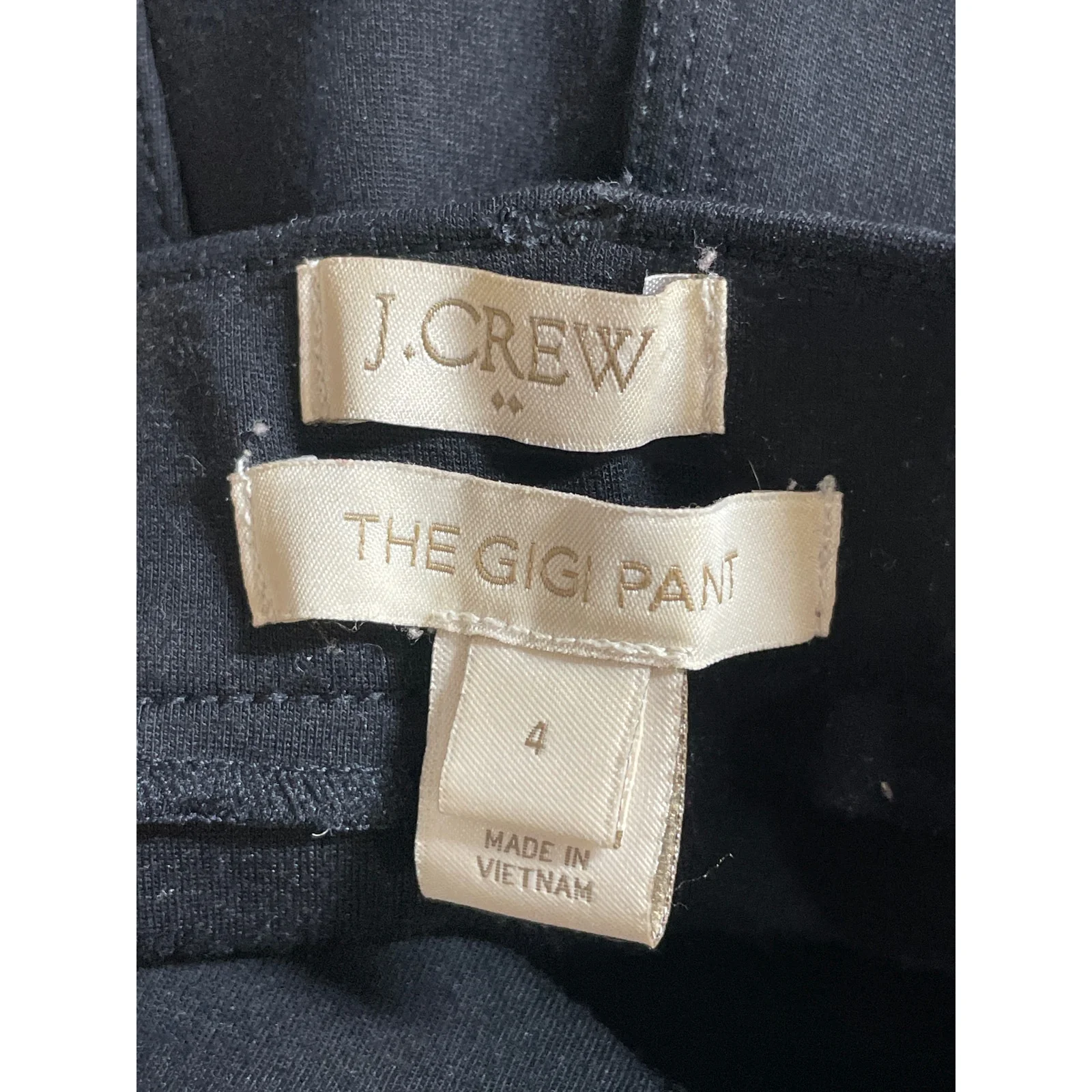 J.Crew Gigi Women's Black Mid Rise Elastic Waist Skinny Trousers Dress Pants 4 - Image 5
