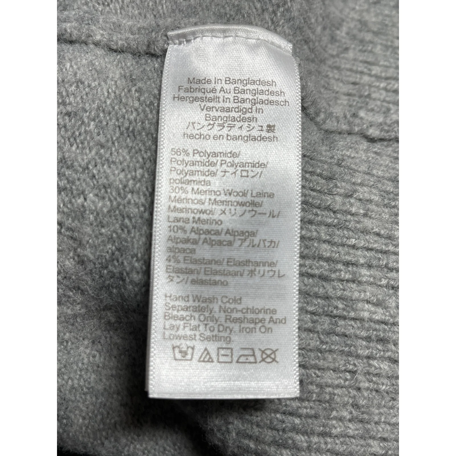 J.Crew Gray Alpaca Wool Mock Neck Long Sleeve Crop Sweatshirt Sweater Top Sz XXS - Image 6