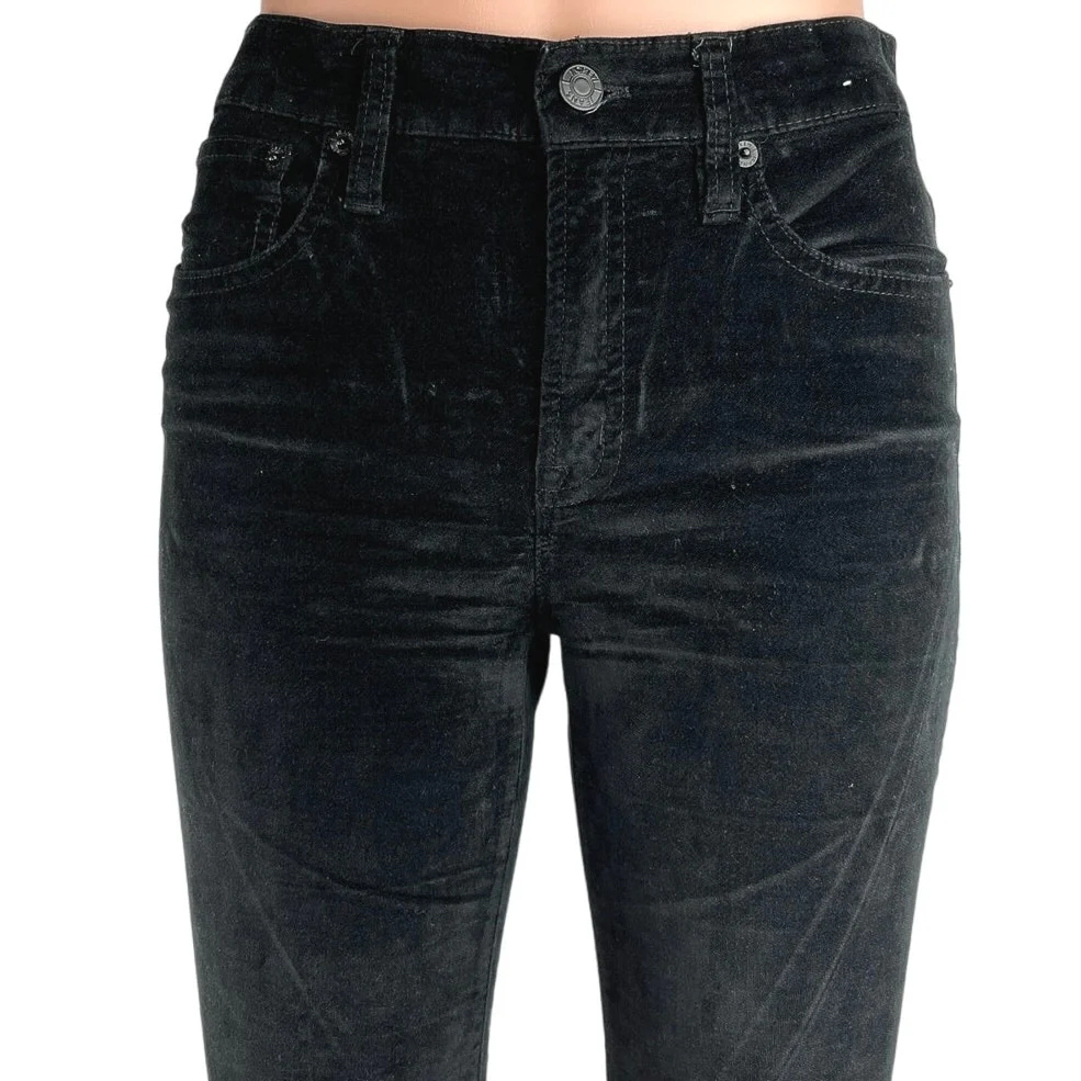 J.Crew Jeans Velvet Black High Rise Stretchable Ankle Skinny Toothpick Pants 26 - Image 4