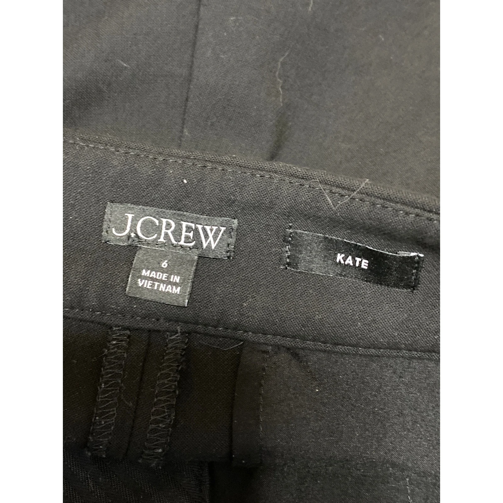 J.Crew Kate Womens Black High Waisted Relaxed Straight Trousers Dress Pants Sz 6 - Image 5