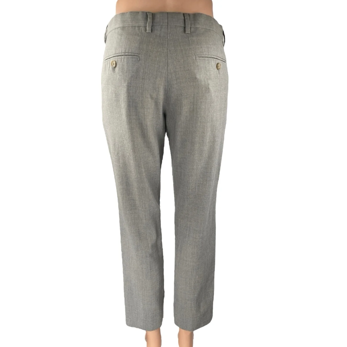 J.Crew Ludlow Slim Women's Gray Mid Rise Straight Leg Cropped Trousers Pants 28 - Image 3