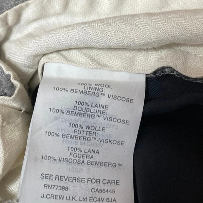 J.Crew Ludlow Slim Women's Gray Mid Rise Straight Leg Cropped Trousers Pants 28 - Image 5