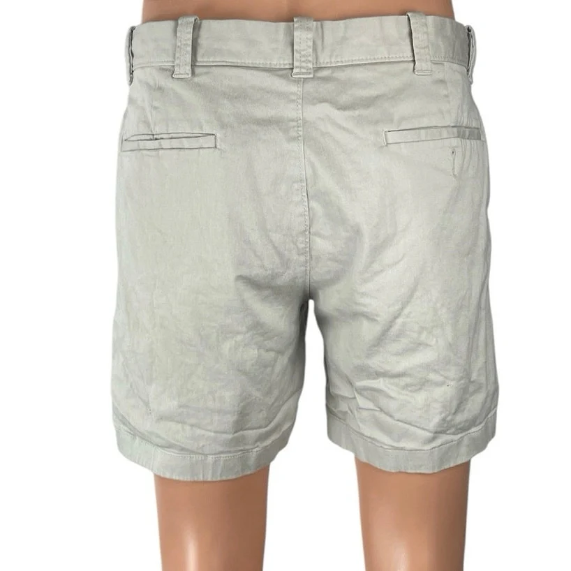 J.Crew Men's Beige High Rise Casual Lounge Stretch Golf Summer Chino Shorts 32 - Image 3
