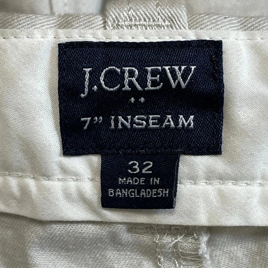 J.Crew Men's Beige High Rise Casual Lounge Stretch Golf Summer Chino Shorts 32 - Image 4