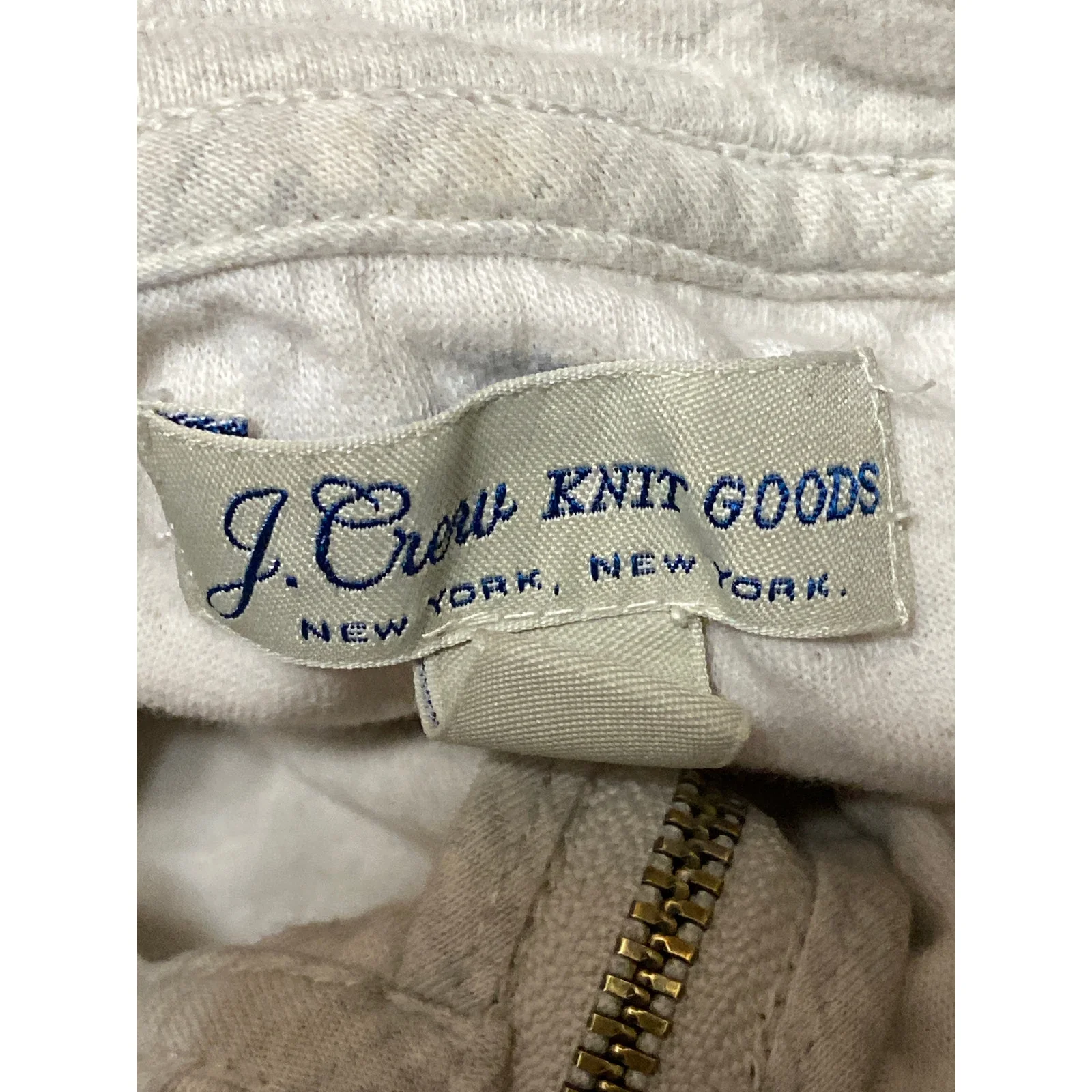 J.Crew Men's Beige Mock Neck Long Sleeve Quarter Zip Sweatshirt Sweater Top Sz M - Image 5