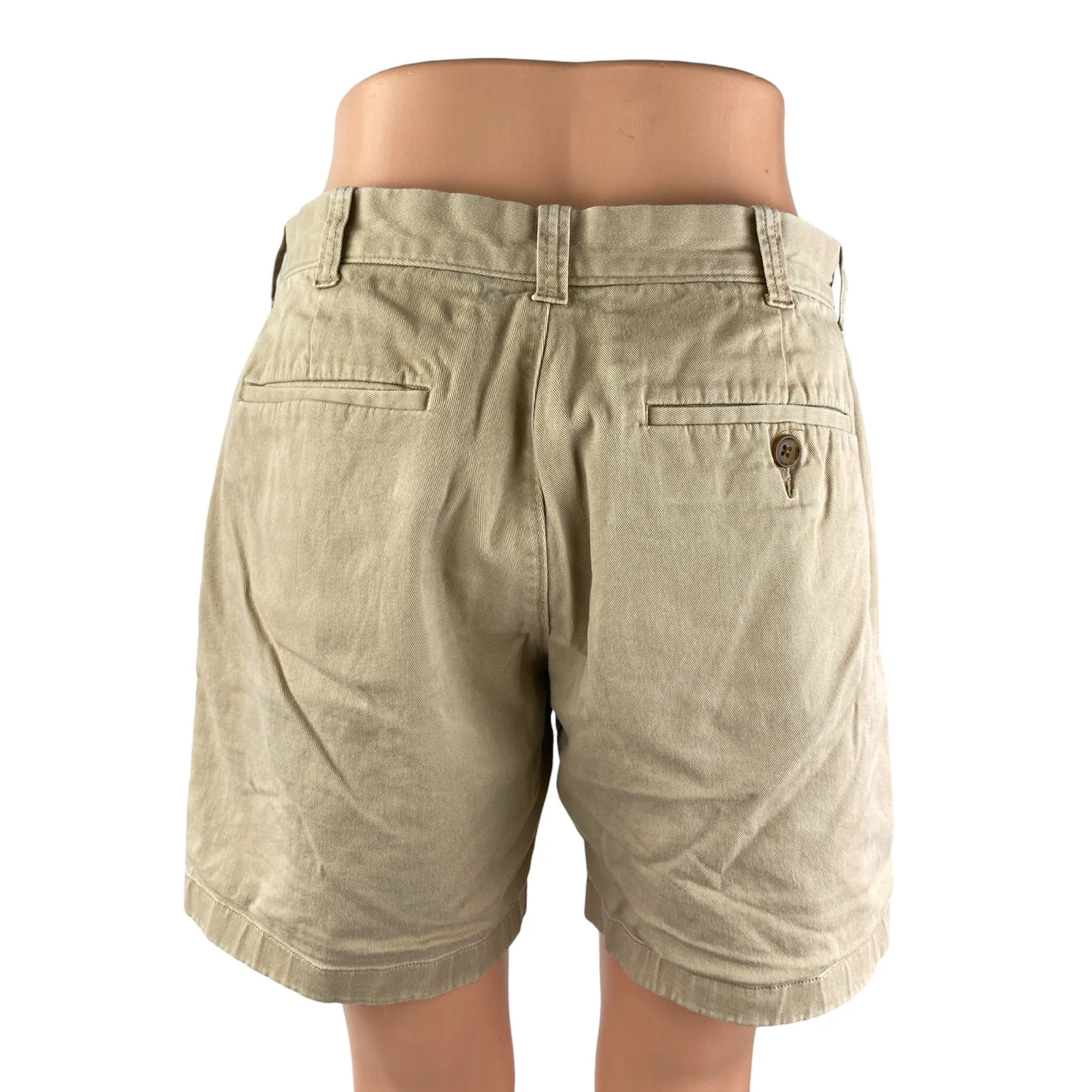 J. Crew Men's Beige Tan High Rise Twill Wide Leg Casual Chino Khaki Shorts Sz 30 - Image 2