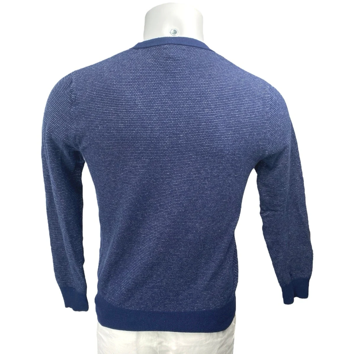 J.Crew Men's Blue Cashmere Knit Long Sleeve Crew Neck Sweatshirt Sweater Top S - Image 2