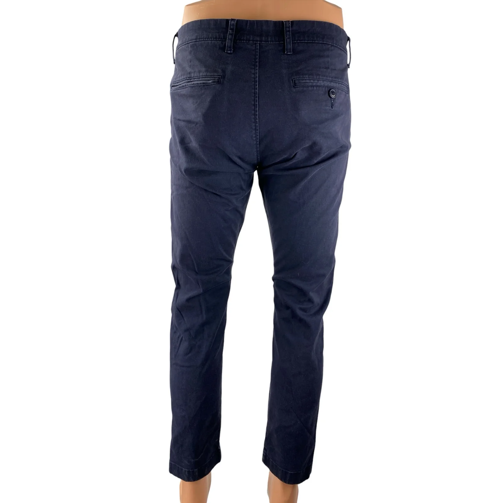 J.Crew Men's Blue Twill High Rise Straight Khaki Chino Trouser Pants Size 31 - Image 2