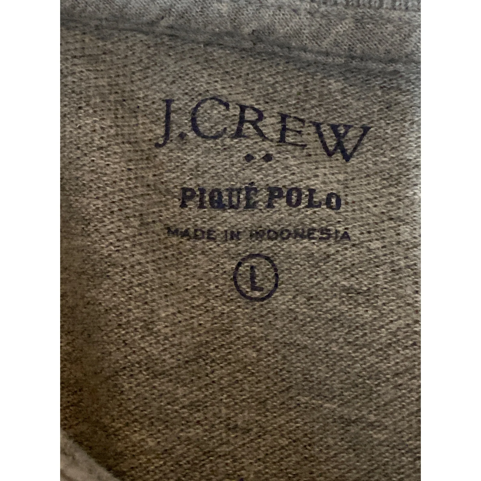 J.Crew Men's Gray Heather Long Sleeve Collared Golf Casual Polo Shirt Top Sz L - Image 5