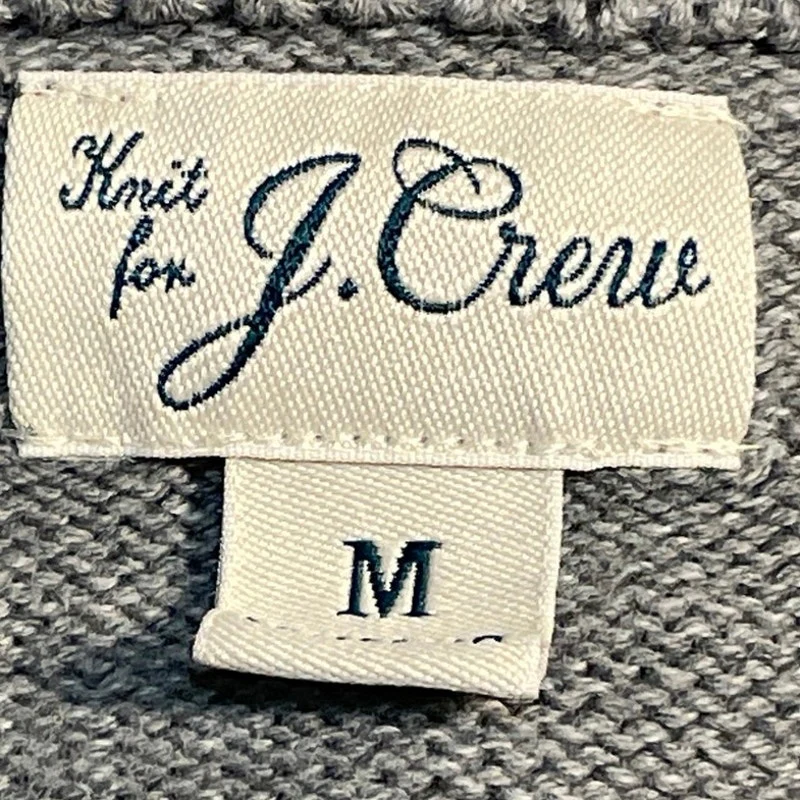J.Crew Men's Gray Long Sleeve Knit Crew Neck Pullover Sweatshirt Sweater Top M - Image 4