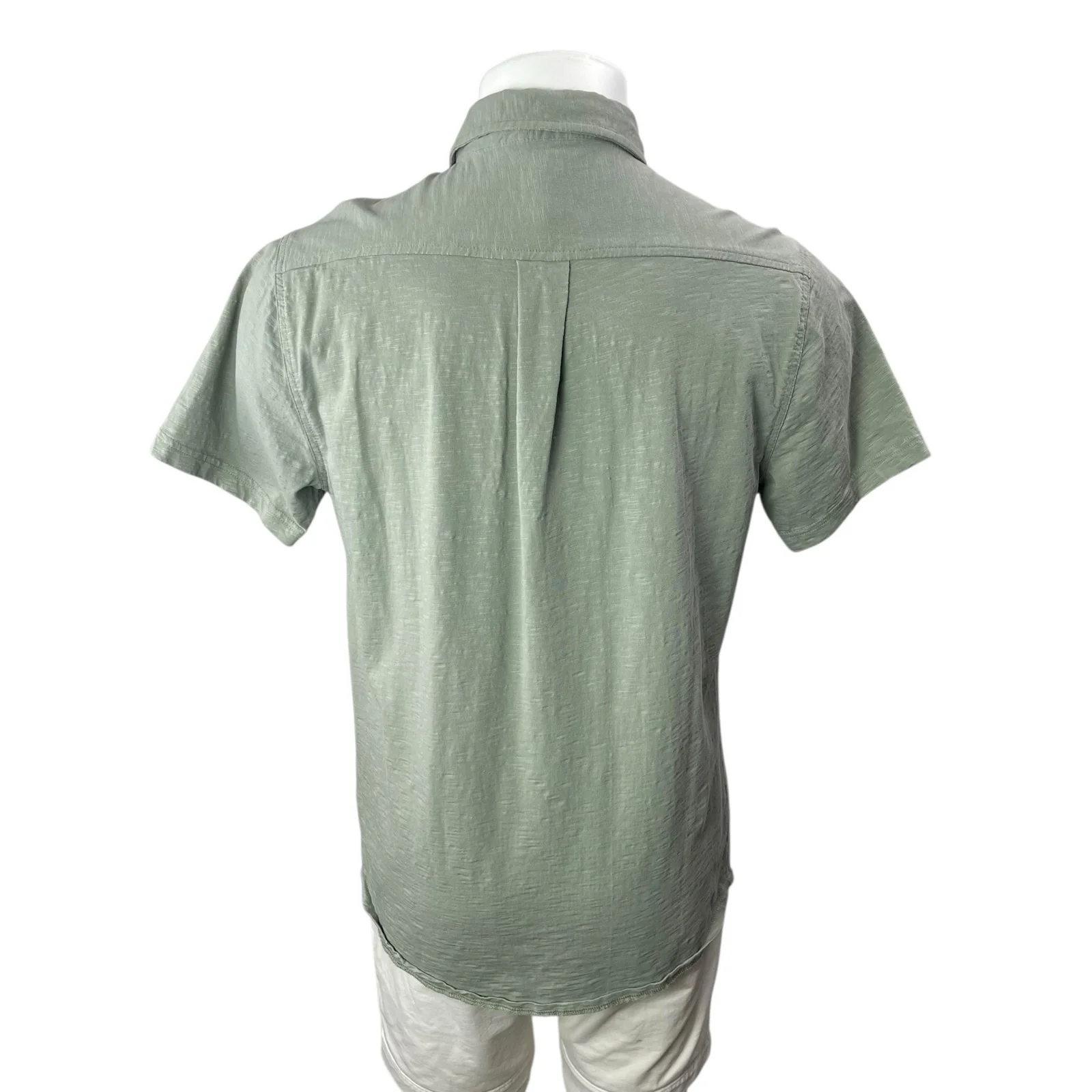J.Crew Men's Green Chest Pocket Short Sleeve Casual Button Down Shirt Top Size L - Image 2