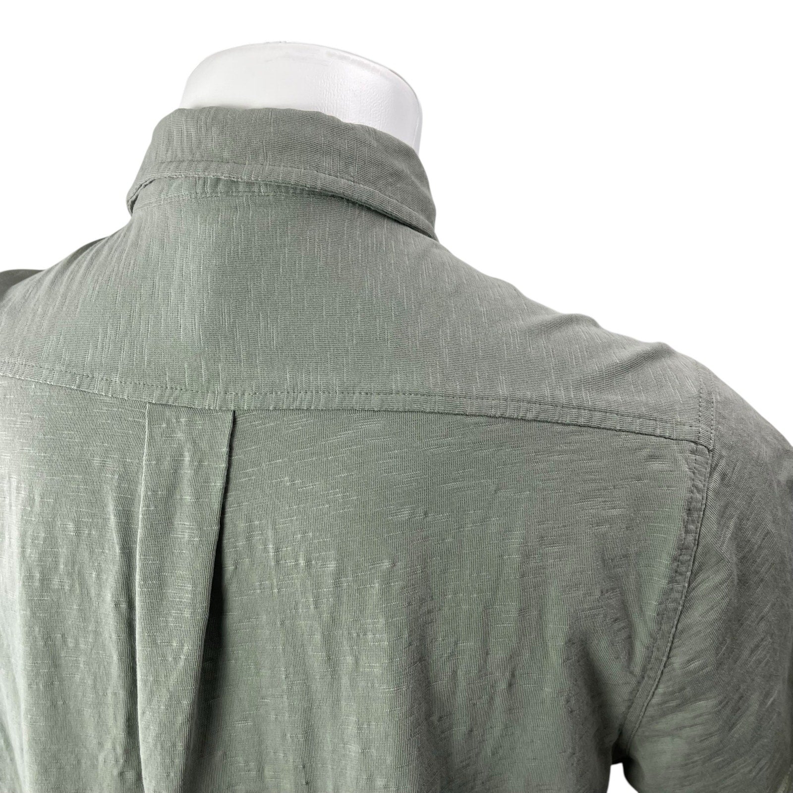 J.Crew Men's Green Chest Pocket Short Sleeve Casual Button Down Shirt Top Size L - Image 3