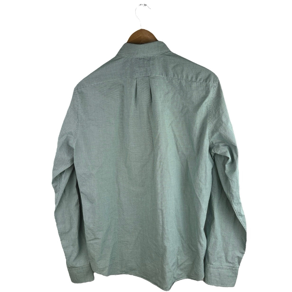 J.Crew Men's Green White Gingham Checkered Slim Fit Button Down Shirt Top Sz M - Image 2