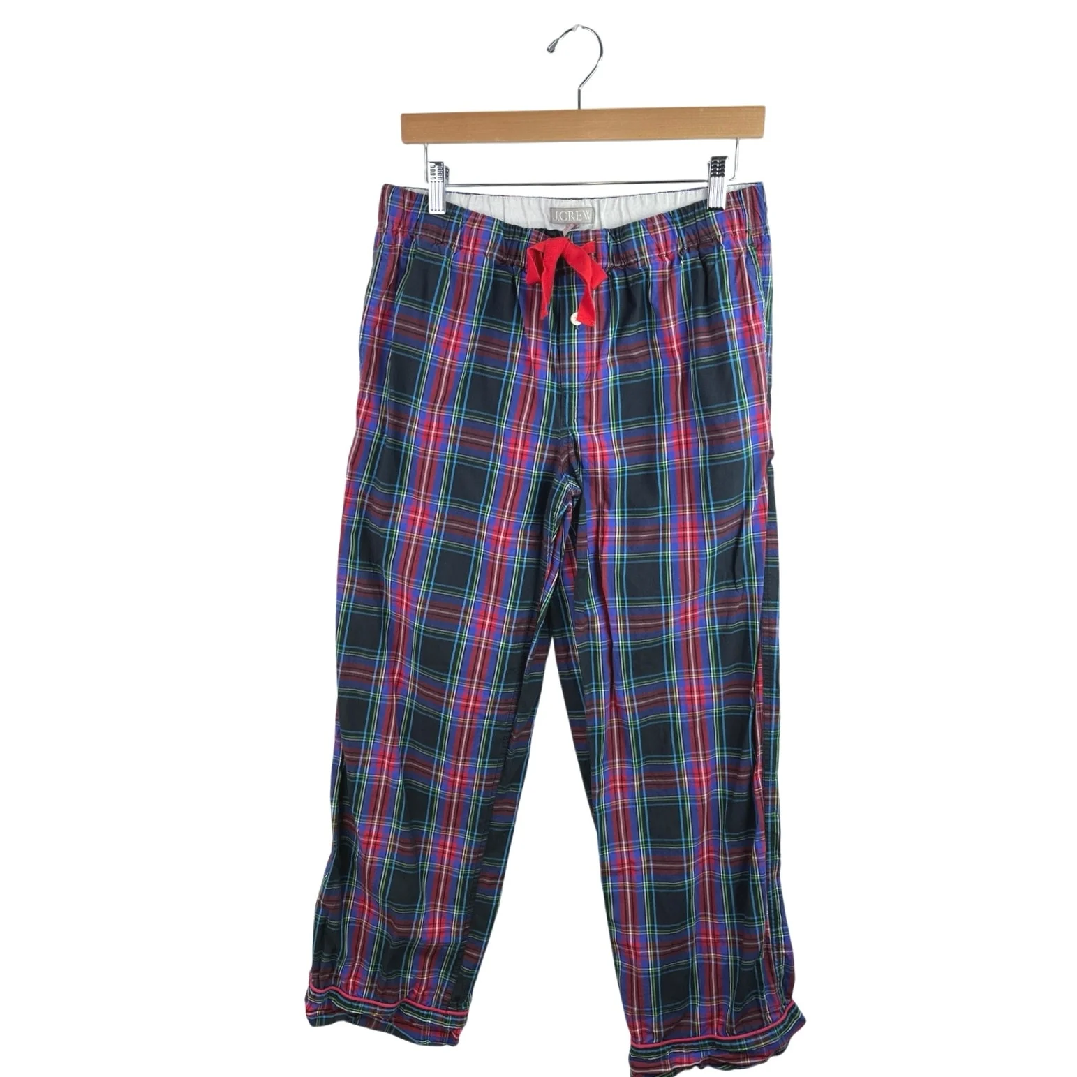 J.Crew Mens Multicolor Plaid Checkered Flannel Drawstring Pull On Lounge Pants S