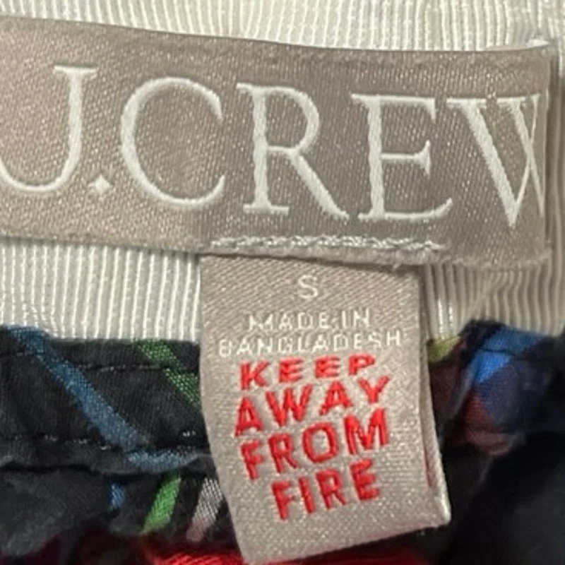 J.Crew Mens Multicolor Plaid Checkered Flannel Drawstring Pull On Lounge Pants S - Image 4