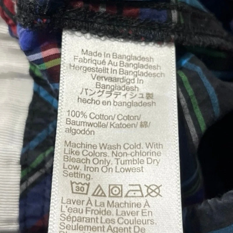 J.Crew Mens Multicolor Plaid Checkered Flannel Drawstring Pull On Lounge Pants S - Image 5