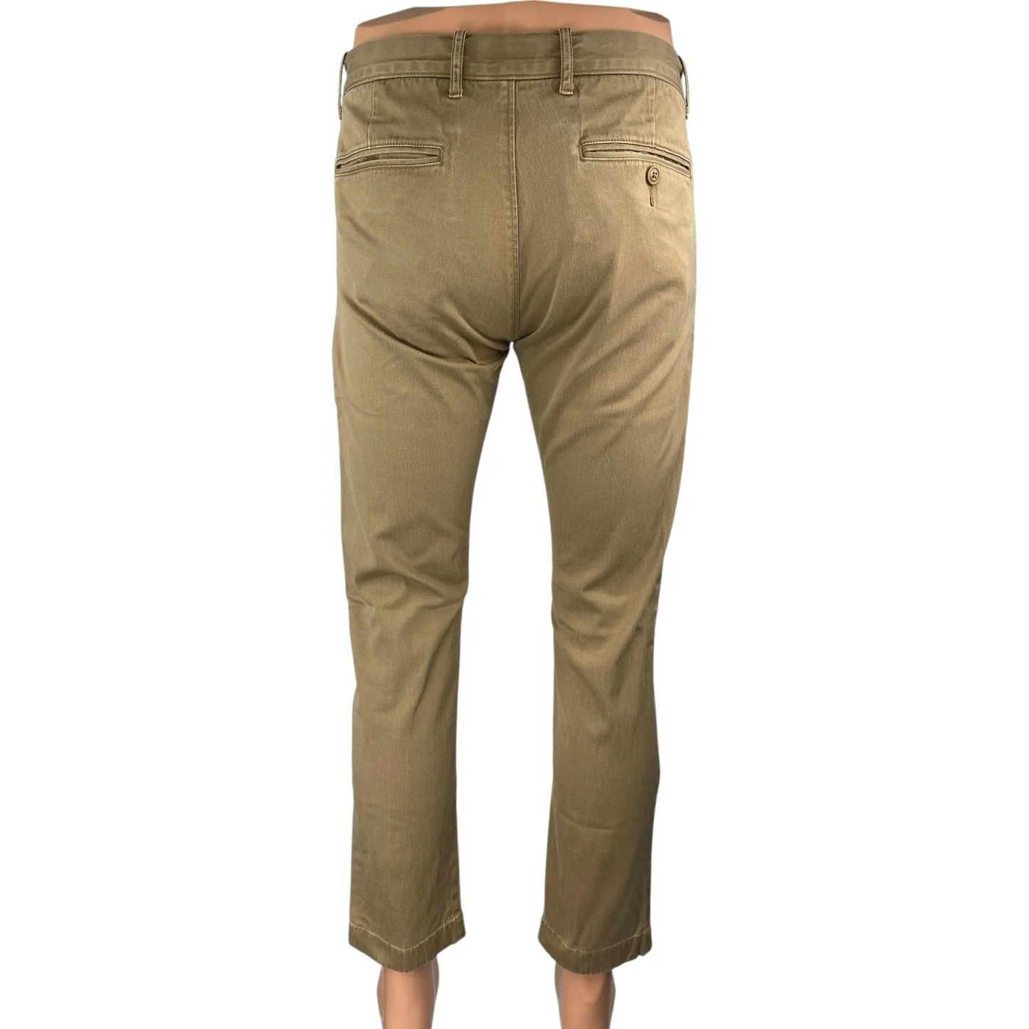 J.Crew Men's Tan Khaki Tapered Leg Mid Rise Stretch Trousers Dress Pants Size 30 - Image 3