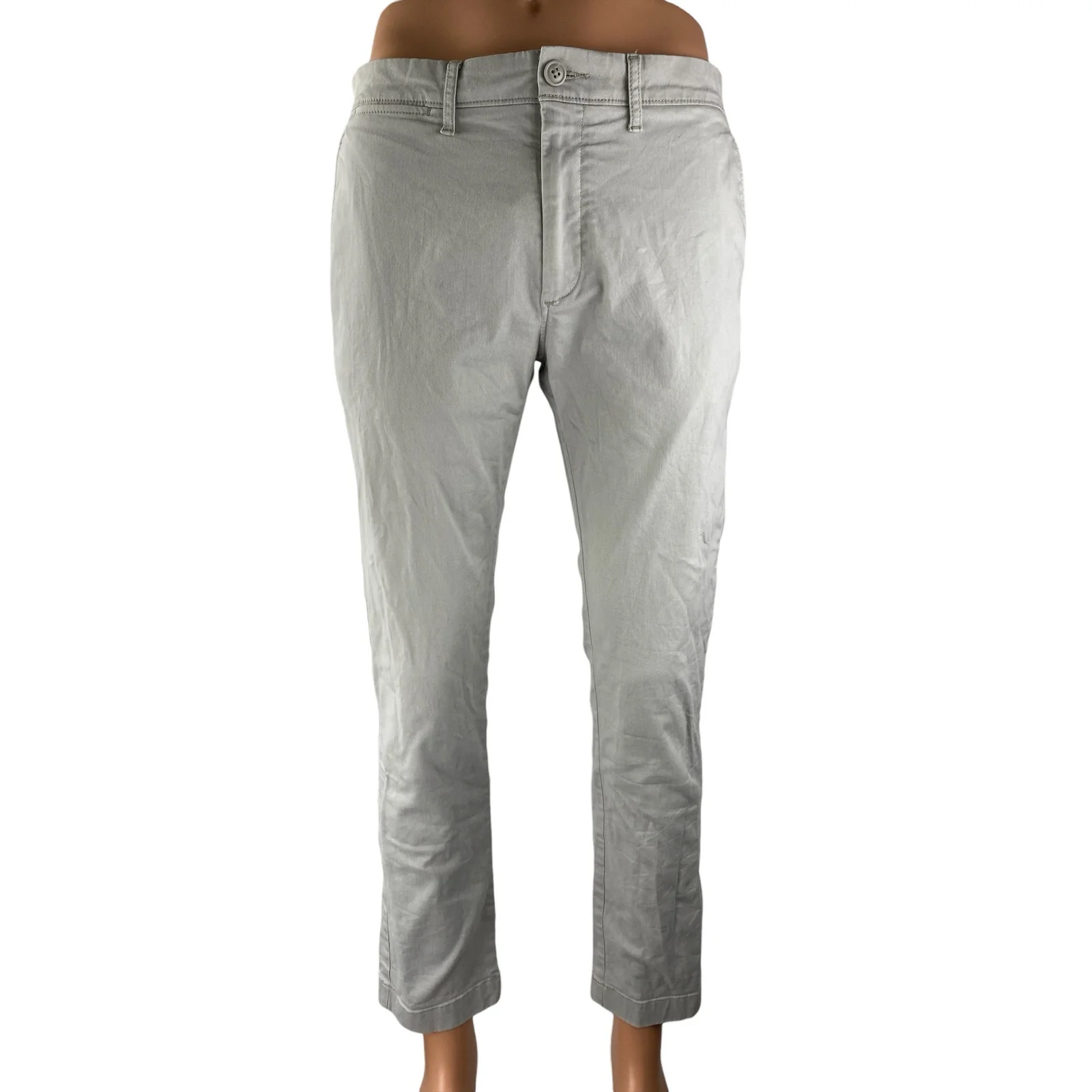 J.Crew Men's White High Rise Slim Straight Leg Chino Khaki Trousers Pants Sz 31
