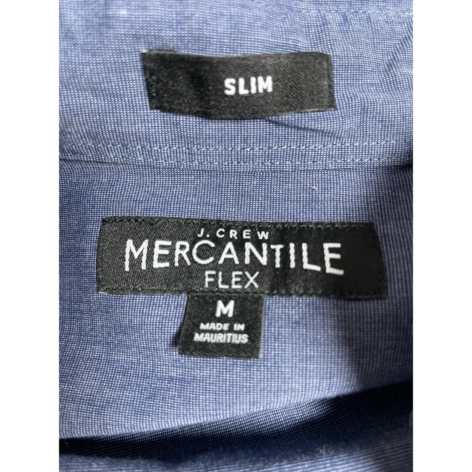 J.Crew Mercantile Flex Men's Blue Long Sleeve Slim Button Down Shirt Top Size M - Image 5