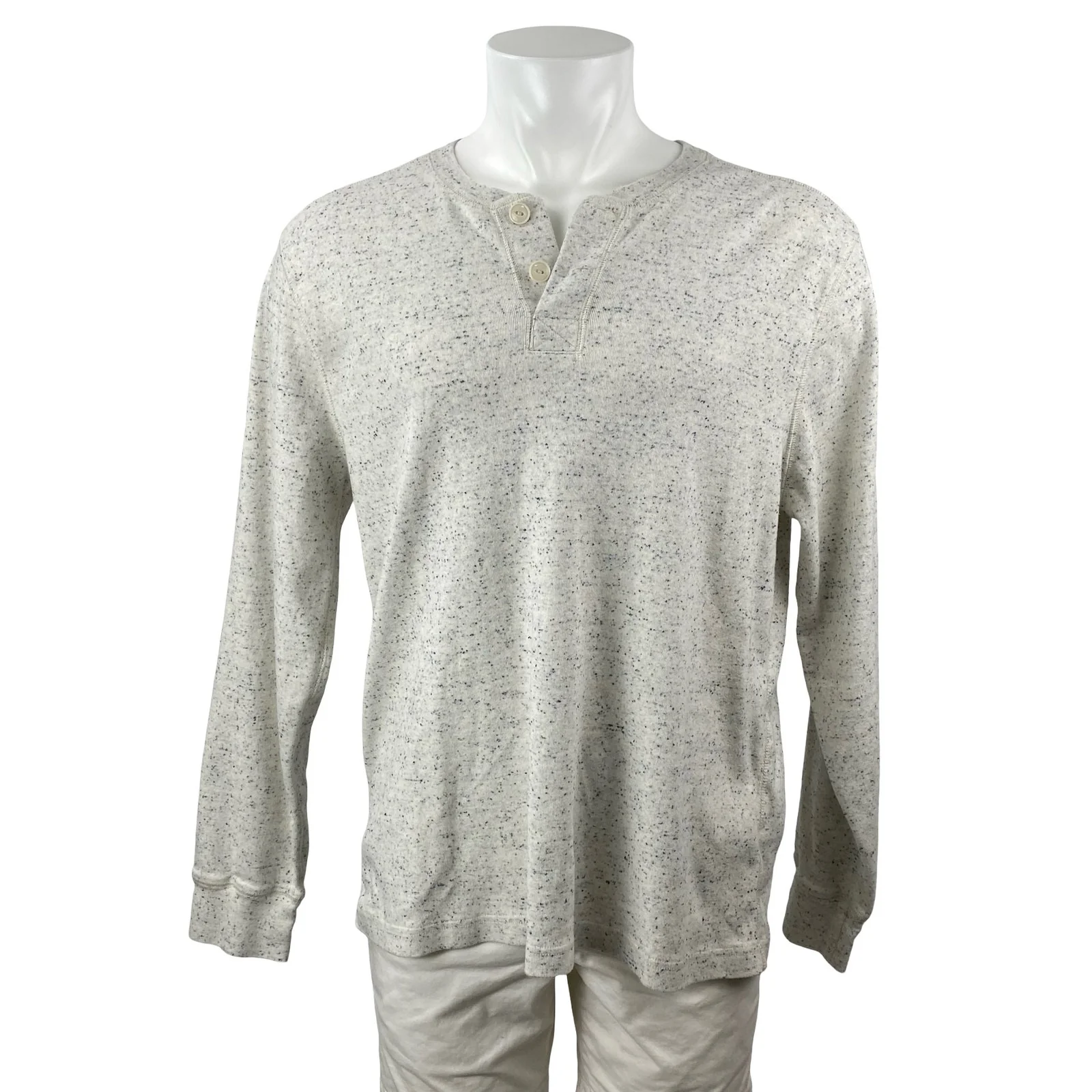 J.Crew Oarsman Heritage Brushed Henley Long Sleeve Sweatshirt Sweater Top Sz XL