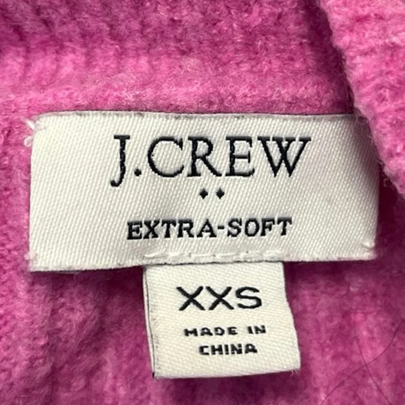 J.Crew Pink Extra Soft Ribbed Knit Long Sleeve Pullover Sweater Top Size XXS - Image 3