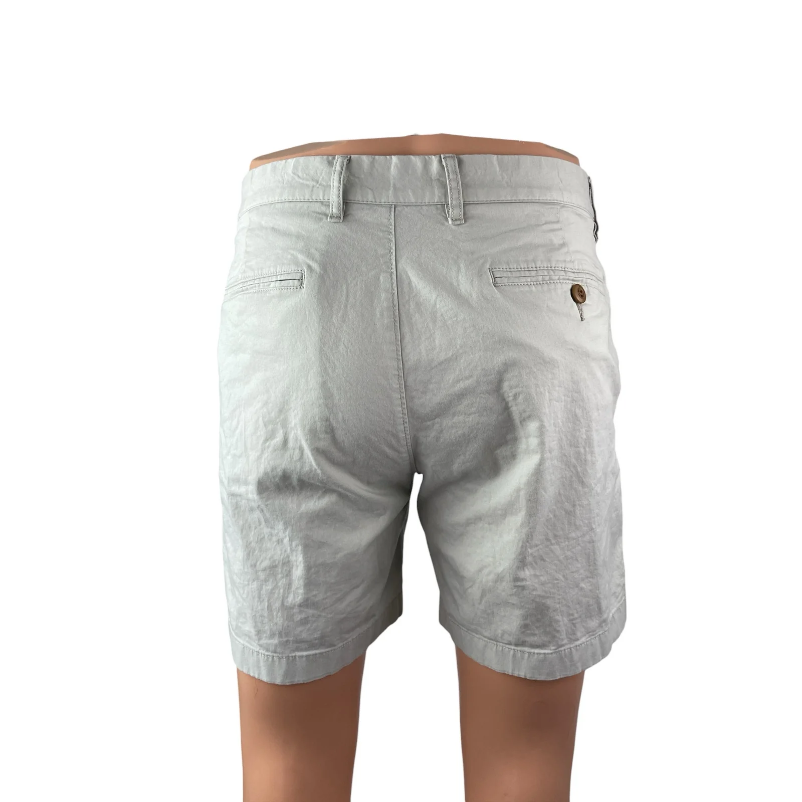 J.Crew Re-Imagined Men's Gray Stretch High Rise Casual Chino Bermuda Shorts 32 - Image 3