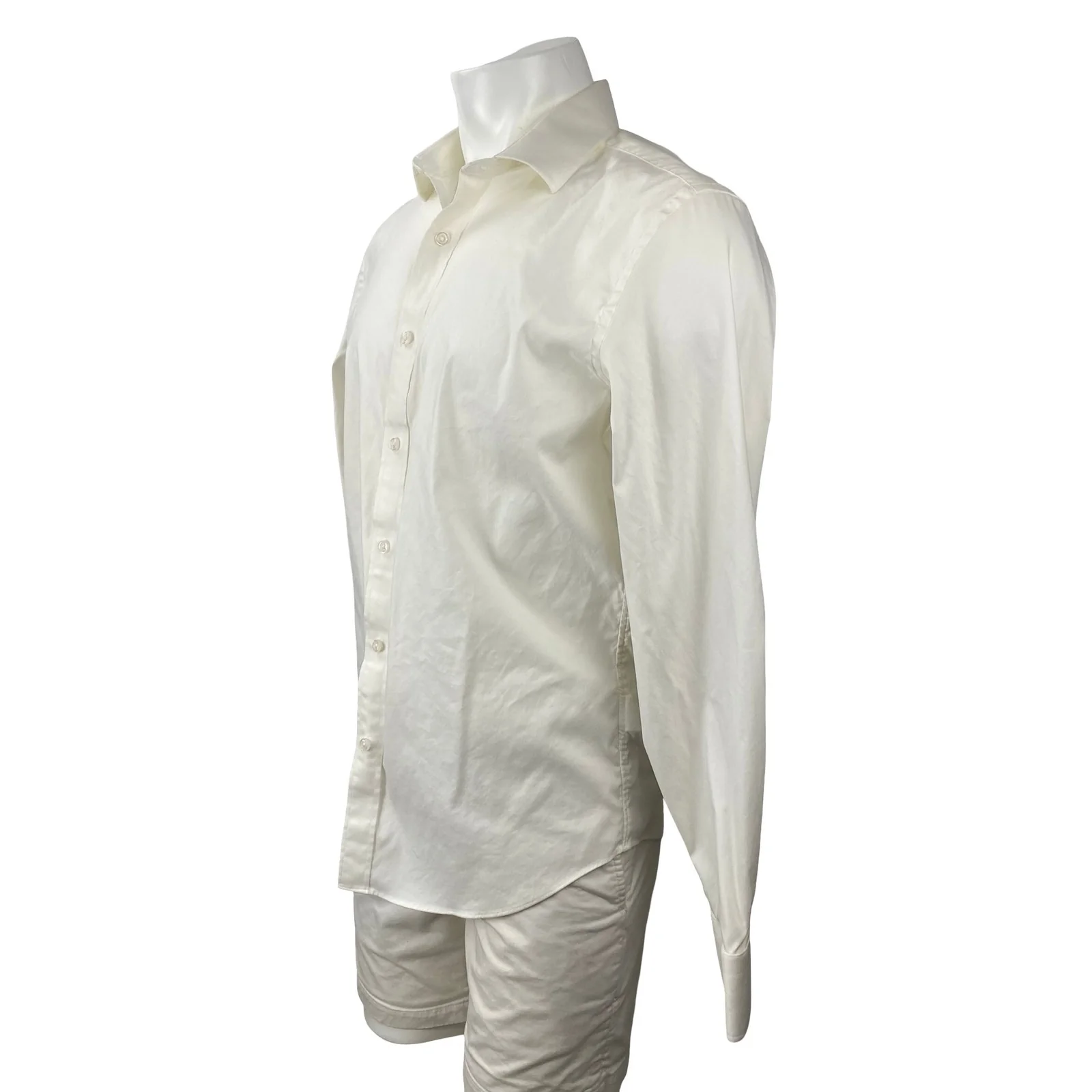 J.Crew Tech Men's White Slim Fit Long Sleeve Career Button Down Shirt Top Size L - Image 2
