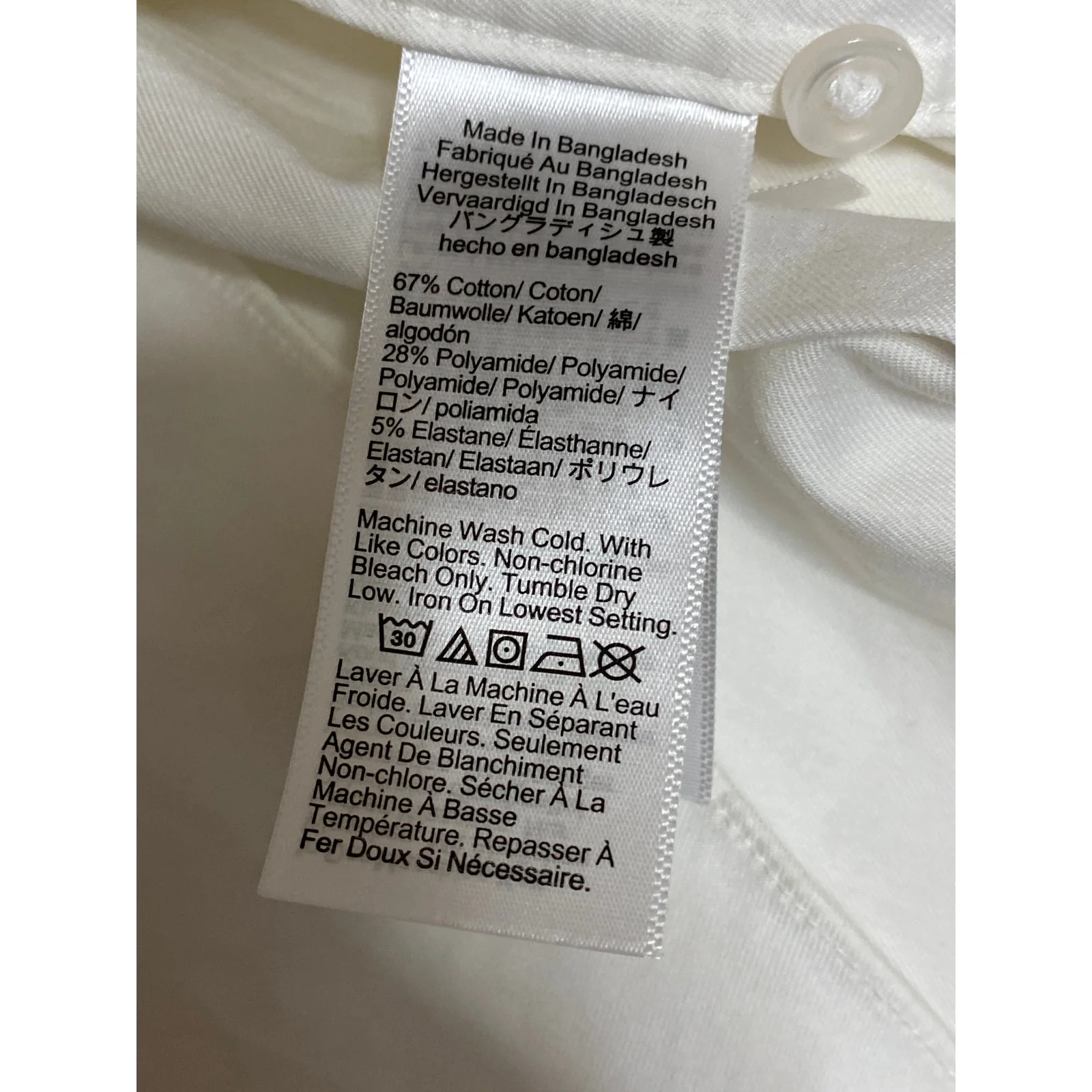 J.Crew Tech Men's White Slim Fit Long Sleeve Career Button Down Shirt Top Size L - Image 6